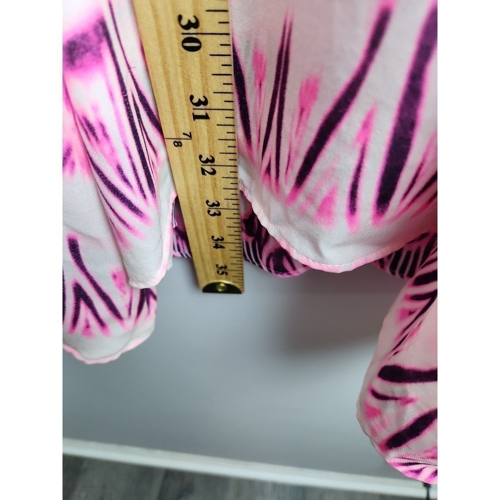 Parker Kita Graphic Racerback Dress, Pop Pink Cosmos sz S silk light wear beach - Picture 13 of 14